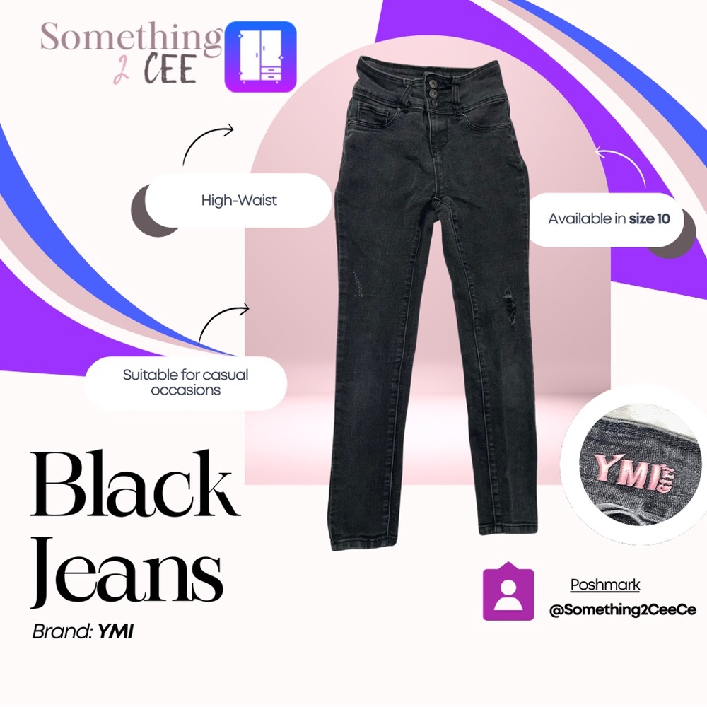 YMI Girls Black Jeans
Size Child 10